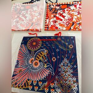 HERMES 2024 OFFICIAL GIFT WRAP HOLIDAY BAGS 2 Sizes NEW FACTORY SEALED! Luxury